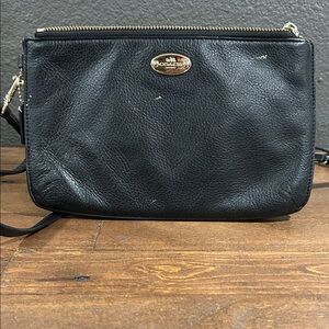 Coach Black Pebbled Leather Crossbody Bag